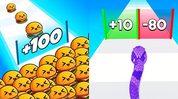 Food Run vs Snake Run Race -  MAX LEVEL Gameplay Walkthrough  Android NEW UPDATE Ep 1