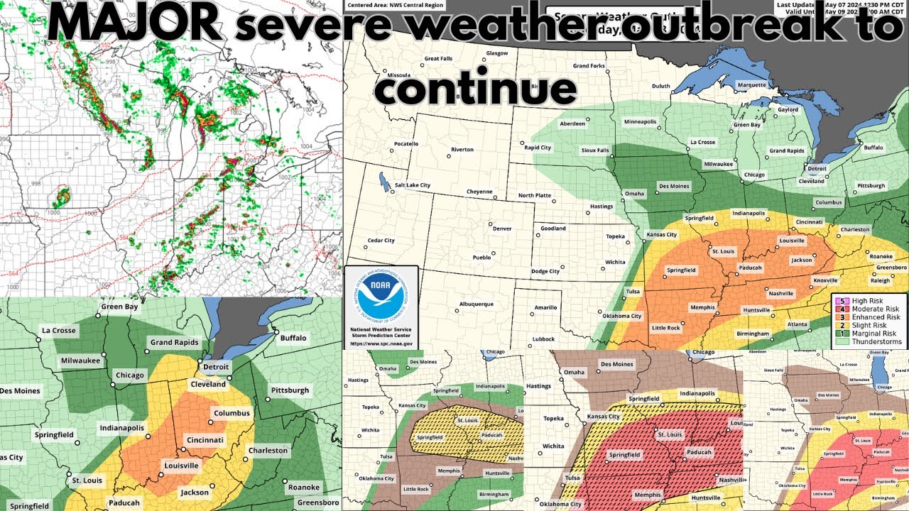 Major severe weather outbreak continues tonight with tornadoes likely ...