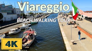 Viareggio italy 🇮🇹 Walking tour 4K /60fps 2024 || The  best beach 🏖️ Tuscany.