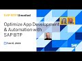 How to optimize app development  automation with sap btp 