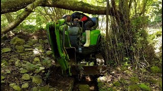 Cleaning waterways in the forest.