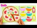 PIZZERIA QUIET BOOK IDEAS DRAWING PAPER DOLLS & DOLLHOUSE