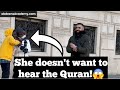 She couldnt handle the truth anymore after hearing the quran