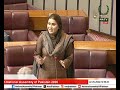 MNA Ms. Shazia Marri expresses her views during National Assembly Session