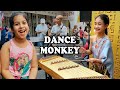 Dance monkey cover by 10 yo mefa on khim with cutie singing along