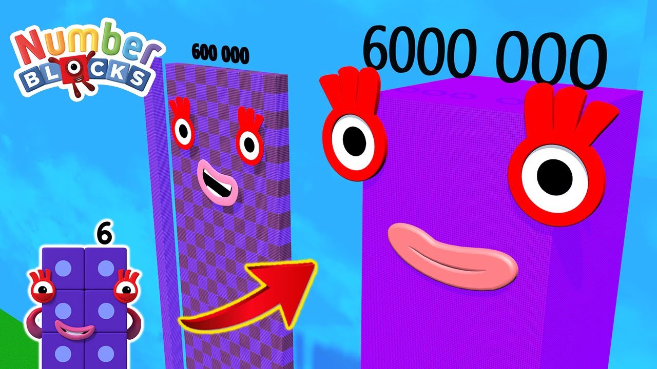 Numberblocks Comparison 6 60 600 6000 60000 600000 To 6 Million 