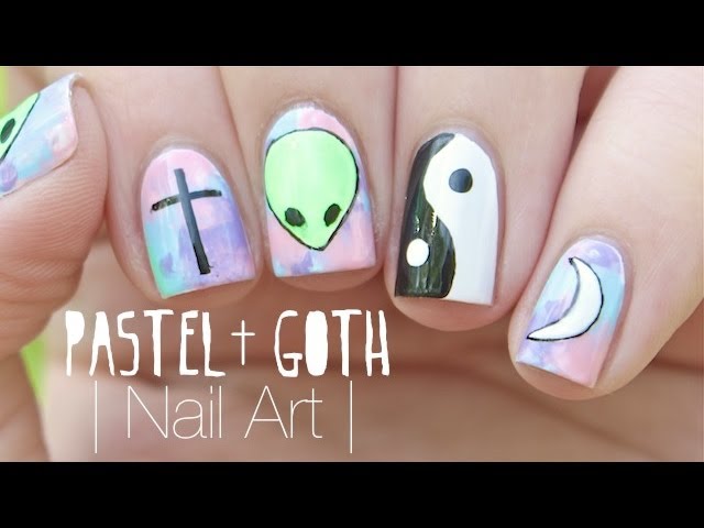 pastel goth nails