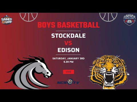 پخش زنده بسکتبال پسران دبیرستان استاکدیل در مقابل ادیسون ۱ ۳ ۲۶ رویارویی CV در دبیرستان سنگر 