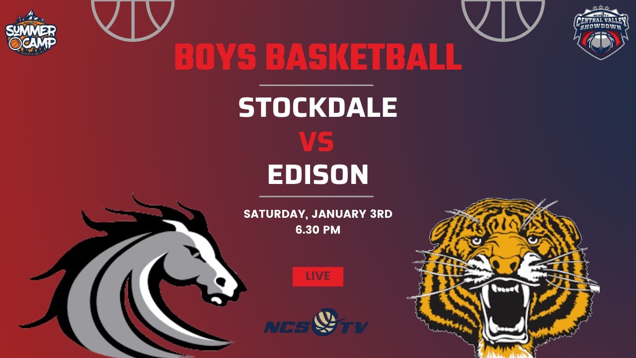 Stockdale vs Edison High School Boys Basketball LIVE 1/3/26 - CV Showdown @ Sanger High