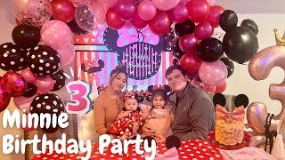 MINNIE THEME BIRTHDAY PARTY FOR MY 3 YEARS OLD DAUGHTER | 3歳の娘のミニーのバースデーパーティ