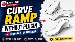 Design and Build a Beautiful Curved Ramp in SketchUp | Ramp Design without Plugin.