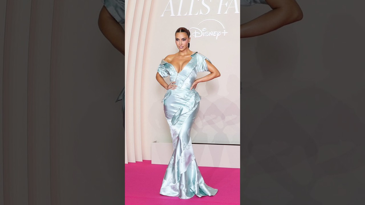 Kim Kardashian Icy Blue Slay @ Hulu's All's Fair Paris Premiere  #kimkardashian #fashionpolice #paris - YouTube