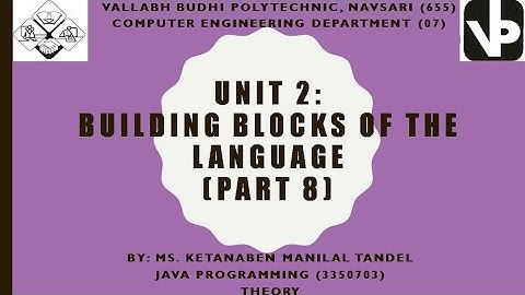 Unit 2. Building Blocks of the Language (Part 8)
