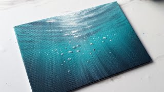 How to paint underwater  | Aesthetic acrylic painting tutorial for beginners | easy painting
