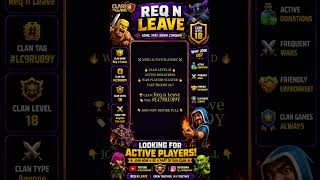 Clash of Clan Rebuild join For Top#clashofclans #shorts #cwl