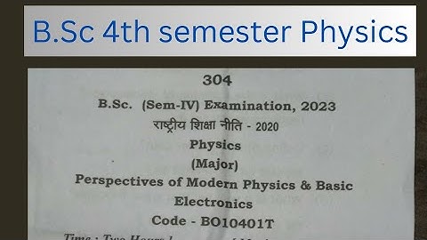 B.Sc 4th sem physics question paper 📜🗞️📜 || Dr. Ram Manohar Lohia Avadh University