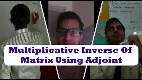 Multiplicative Inverse  of Matrices Using Adjoint  in [Hindi / Urdu]   | 9th Class Maths | 2020