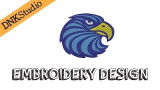 Eagle Head Embroidery Design