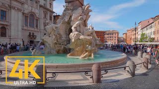 Rome Italy - 4K Virtual Walking Tour Around The City - Travel Guide