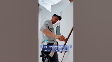 How to clean a small window with a big squeegee #shorts #windowcleaning #satisfying #howto #reels