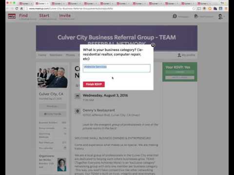 How to RSVP MeetUp.com