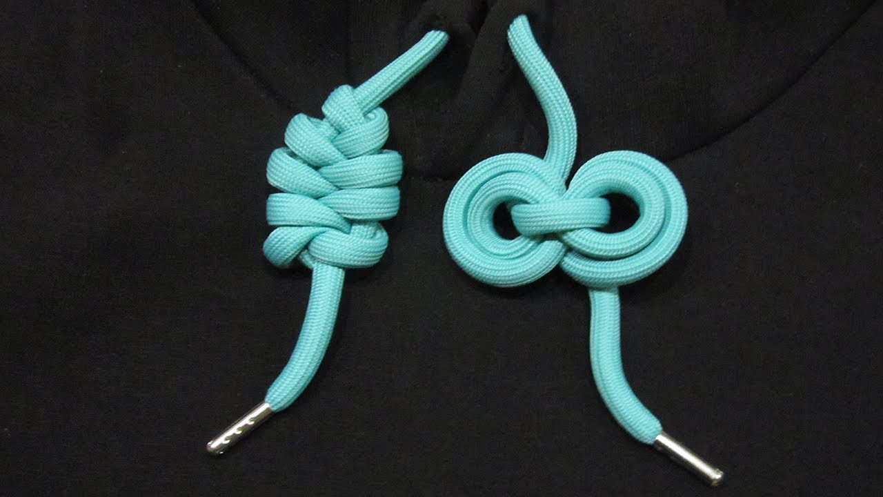 Ave Craft: How to Tie Hoodie Strings for beginners. Hoodie knots - single  strand braid tutorial. 