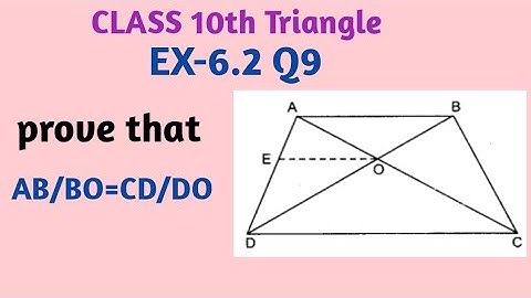 class 10 Maths | Chapter 6 | Exercise 6.2 Q9  | Triangles | New ncert