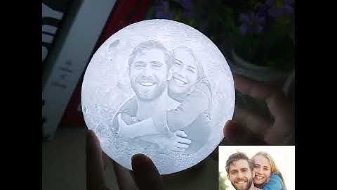 Personalized 3D Moon Lamp With Custom Photo