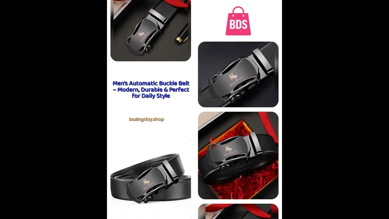 Men’s Automatic Buckle Belt – Modern, Durable & Perfect for Daily Style