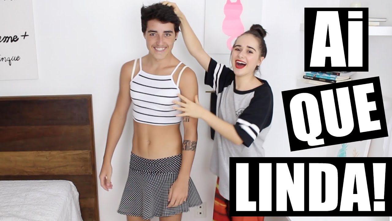 DESAFIO DRESS UP COM MEU IRMÃO! Marina Inspira