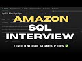 Amazon SQL Interview Question: Find Unique Sign-Up IDs for April & May Transactions!