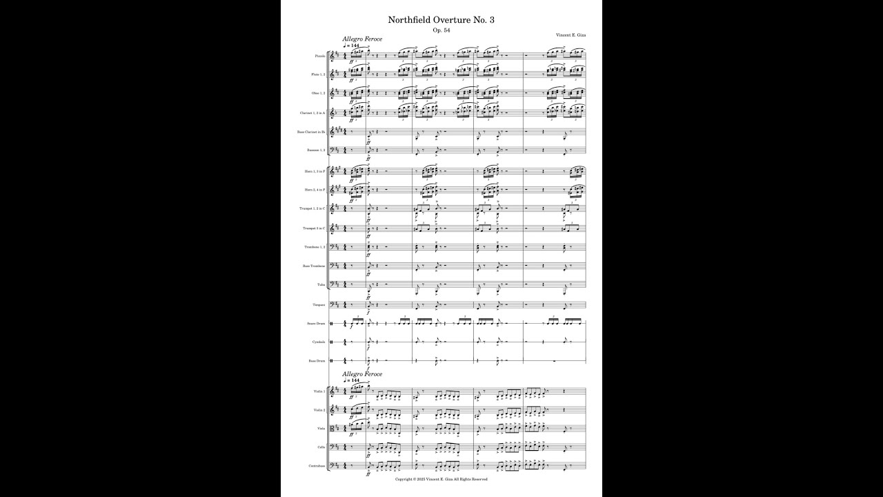 Vincent Giza - Northfield Overture no. 3 Op. 54 SCORE+AUDIO