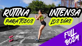 RUTINA INTENSA en casa CON pesas: Fuerza, cardio y abdomen. Full body workout - Natalia Vanq