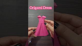 Easy Origami Dress | Simple Origami Gown | #origami #shorts