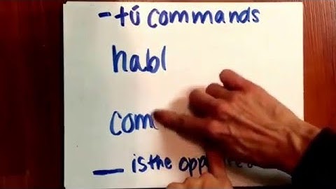 Forming negative tú commands