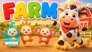 Farm Animals Song for Kids | Animal Sounds &amp; Dance | The Farmyard Groove