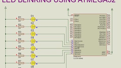 Blinking LEDs using AVR (ATMEGA 32)