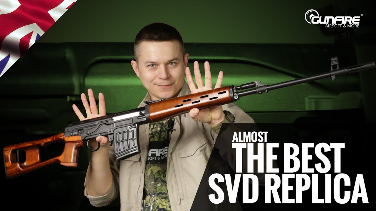 SVD Airsoft Bolt Action Sniper Rifle - Real Wood [AGM]