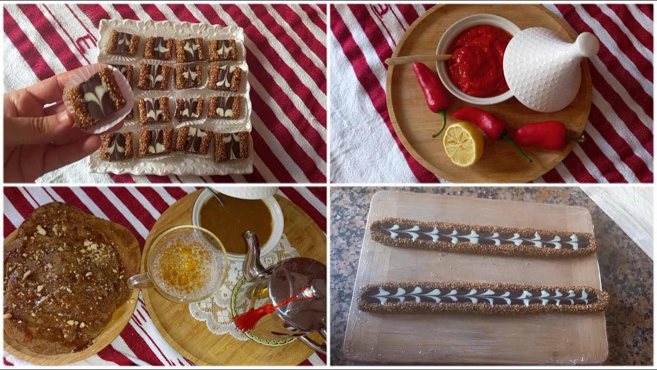 صحتي في غذائي | وصفات صحية | فطائر بالخروب| هريسة منزلية | حلوة صحية بدون فرن