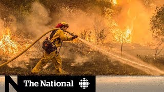 The destructive carr wildfire in california is so big, it has created
its own micro weather system, making harder to predict what will do
next. it's on...