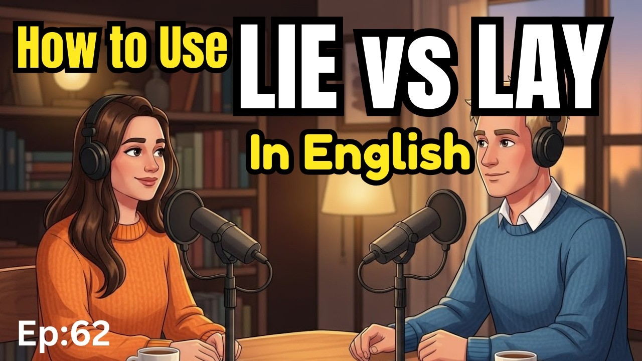 How to Use LIE vs LAY in Daily English | Easy English Conversations Practice