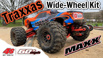 Traxxas Maxx RC Monster Truck with Wide Wheel Kit & Upgrades