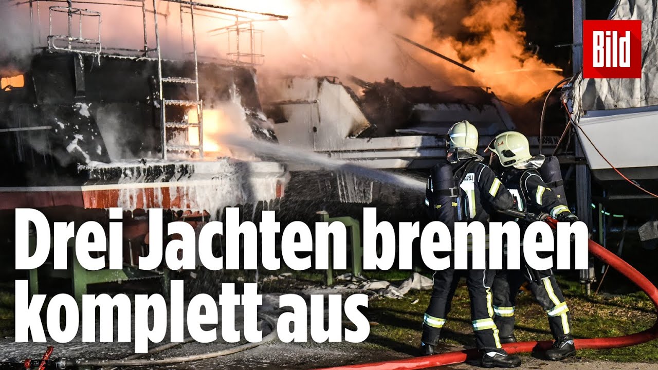 Großer Feuerwehreinsatz am Hafen von Werder an der Havel