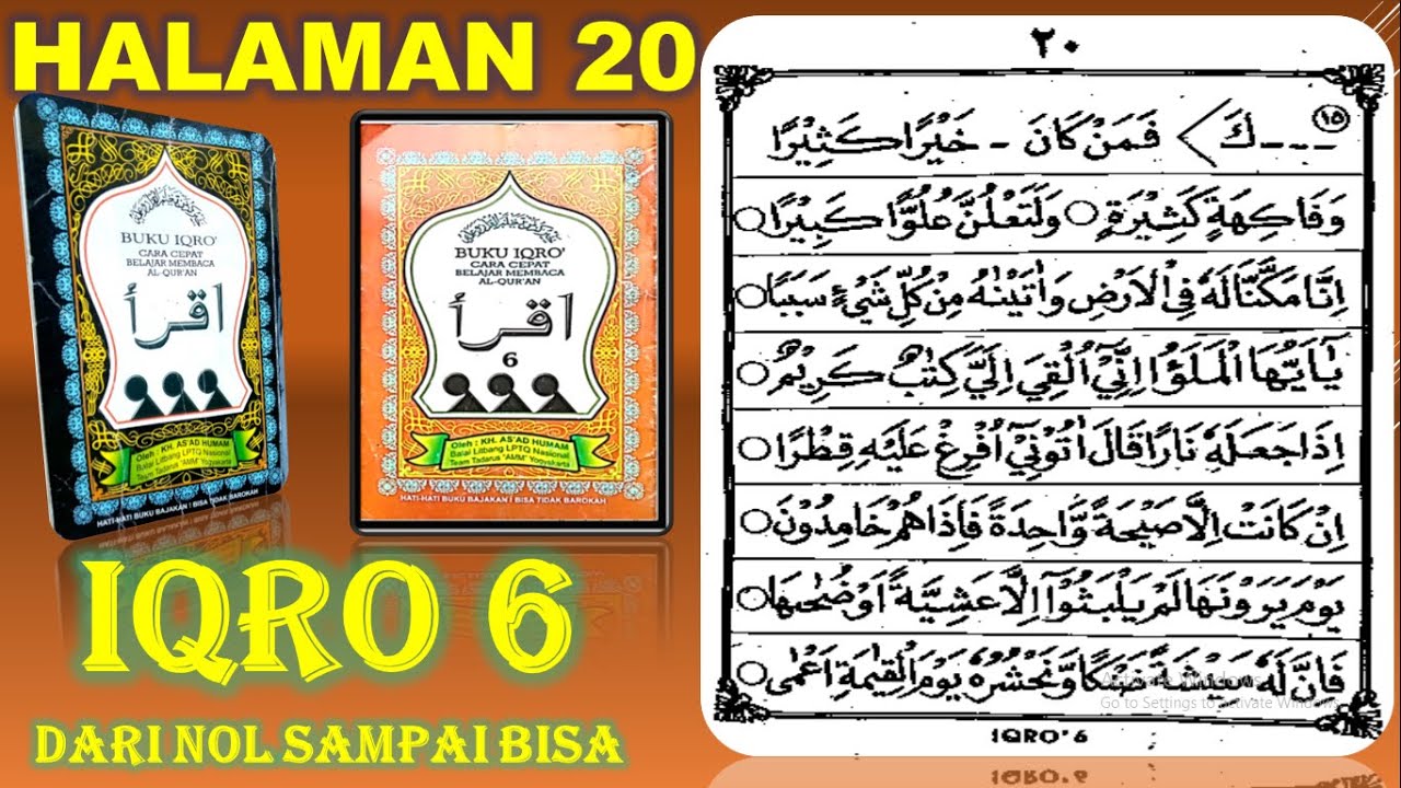 Iqro 6 Halaman 20 Youtube Iqro 6 Halaman 20 Youtube