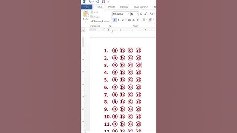 Create OMR Sheet in MS Word with just One Shortcut -it`s Real |#omr #tricks #shortcut #word #office