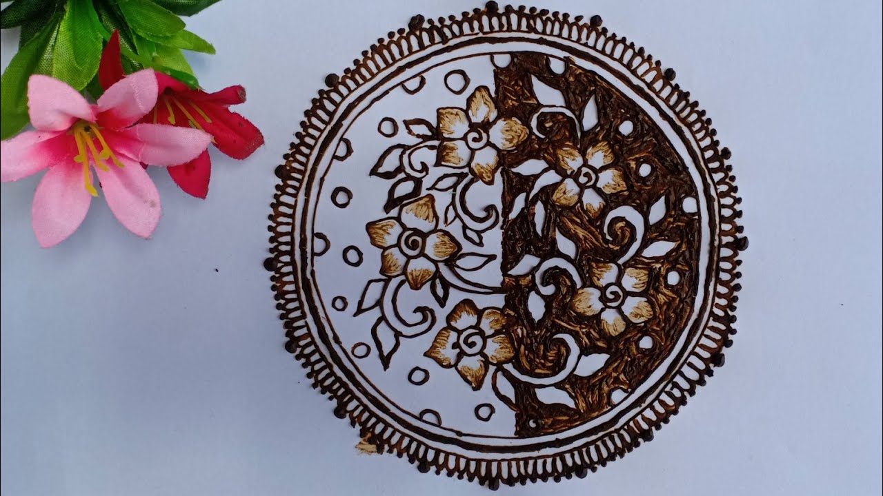 New mehndi design on paper by Nadia's art Gallery ||Simple and Easy ...