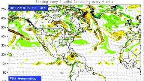 GFS-model forecast for SANDY (beginning 06z.23.10.2012)