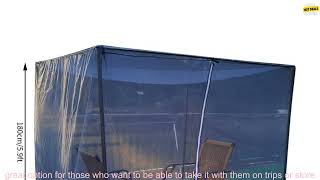 1005004925707639 Gazebo With Mosquito Netting And Bracket Zipper Door Anti Insect Polye