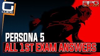 Persona 5 - 1st Exam Answers
