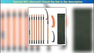 Hot Picks SucceBuy Manual Pole Saw Extendable Tree Pruner Sharp Steel Blade for Branches Trimming w